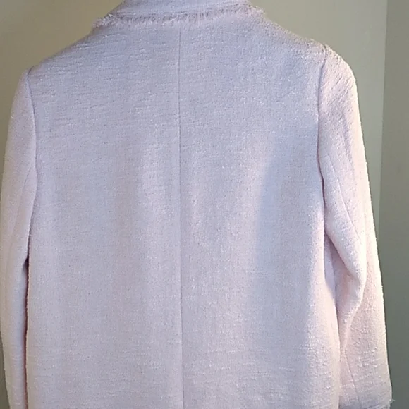 Zara Blush Pink Boucle Blazer Small - Picture 6 of 6